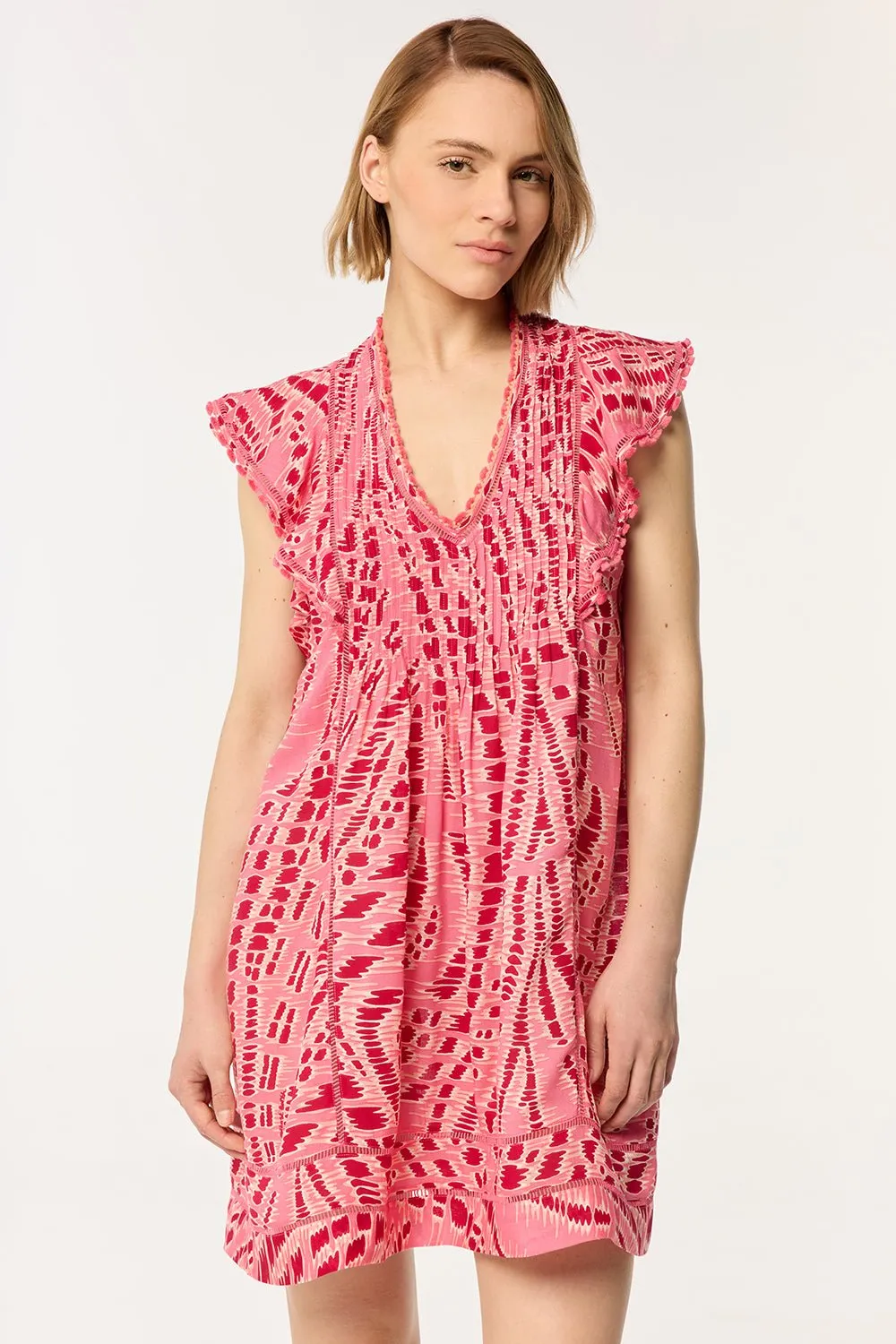 Mini Dress Camelia - Pink Kalina sold by Poupette St Barth