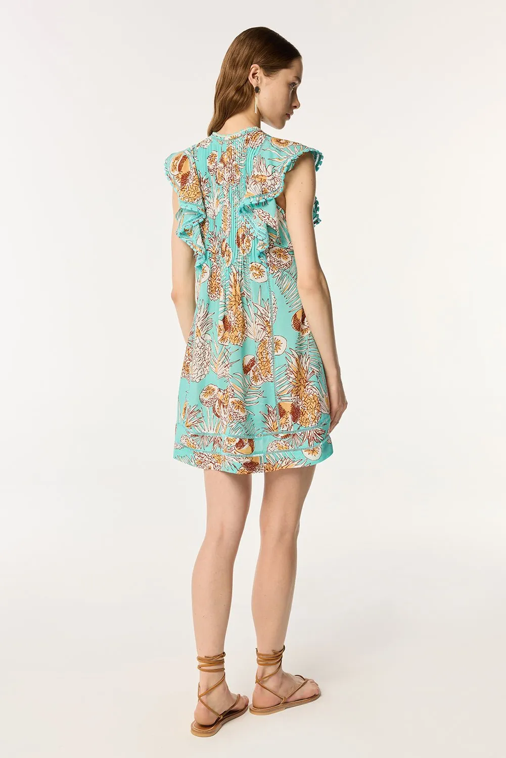 Mini Dress Camelia - Mint Karibia sold by Poupette St Barth product image thumbnail 3