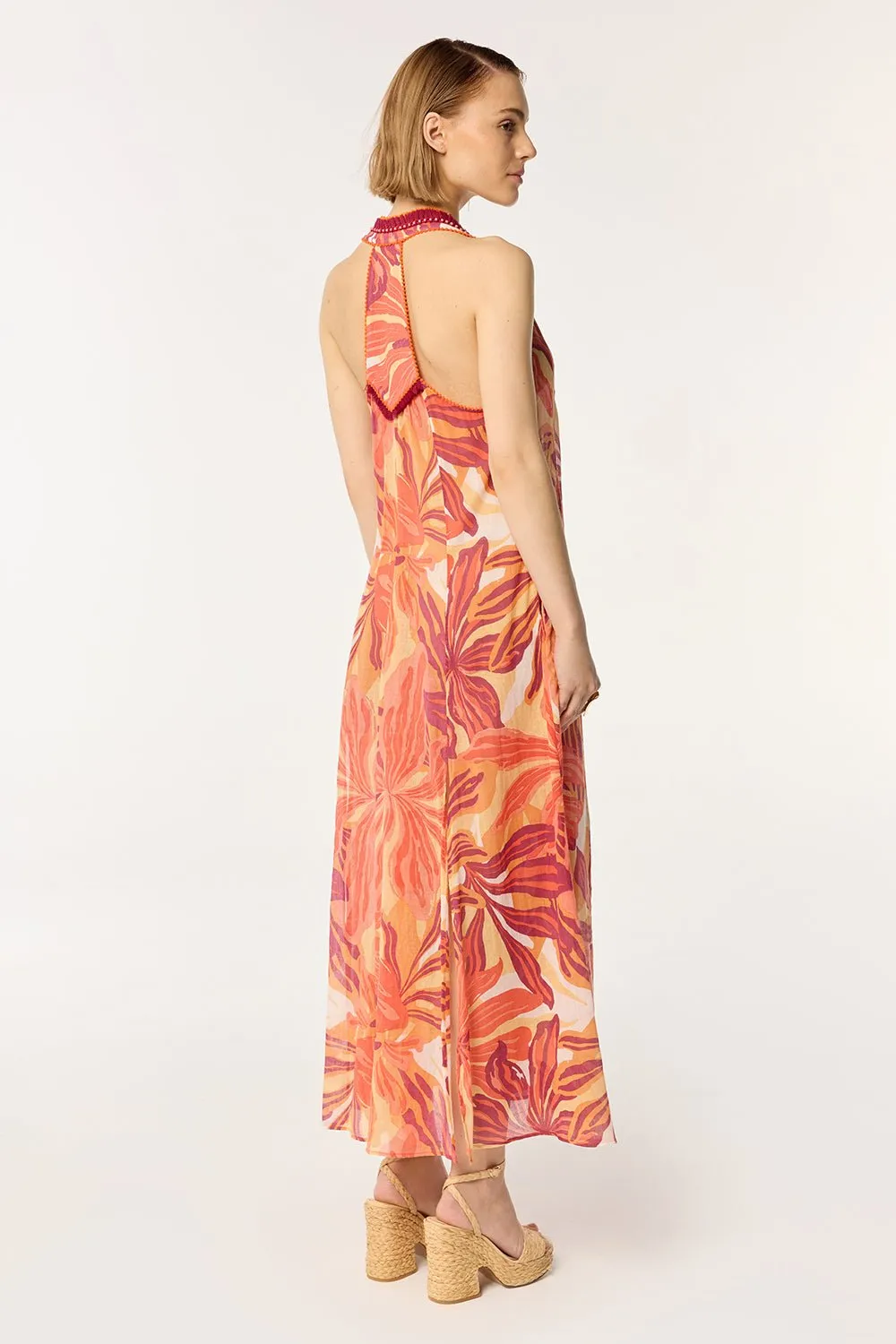 Long Dress Nava - Red Seaweed sold by Poupette St Barth product image thumbnail 4