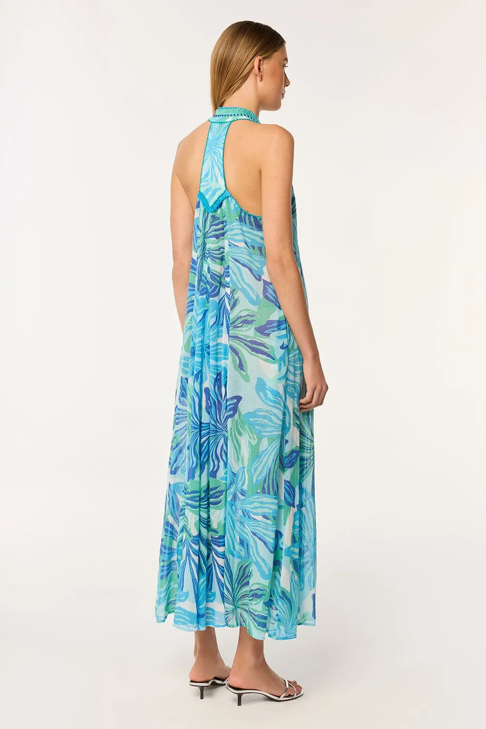 Long Dress Nava - Blue Seaweed sold by Poupette St Barth product image thumbnail 3