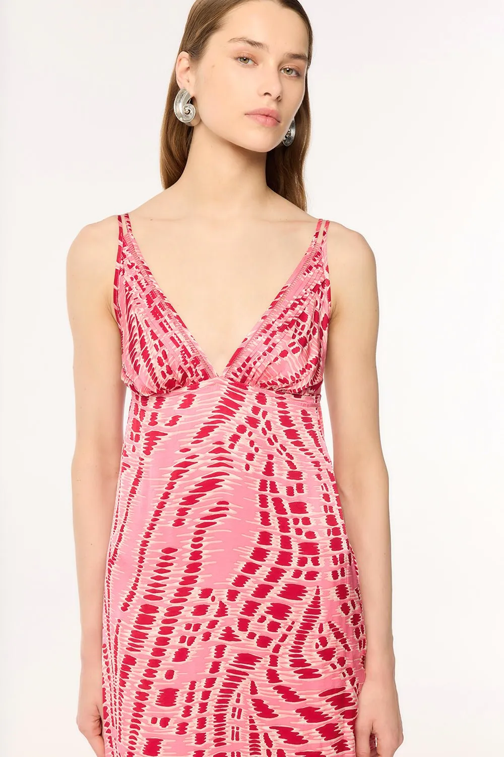 Long Dress Cassandra - Pink Kalina sold by Poupette St Barth product image thumbnail 3