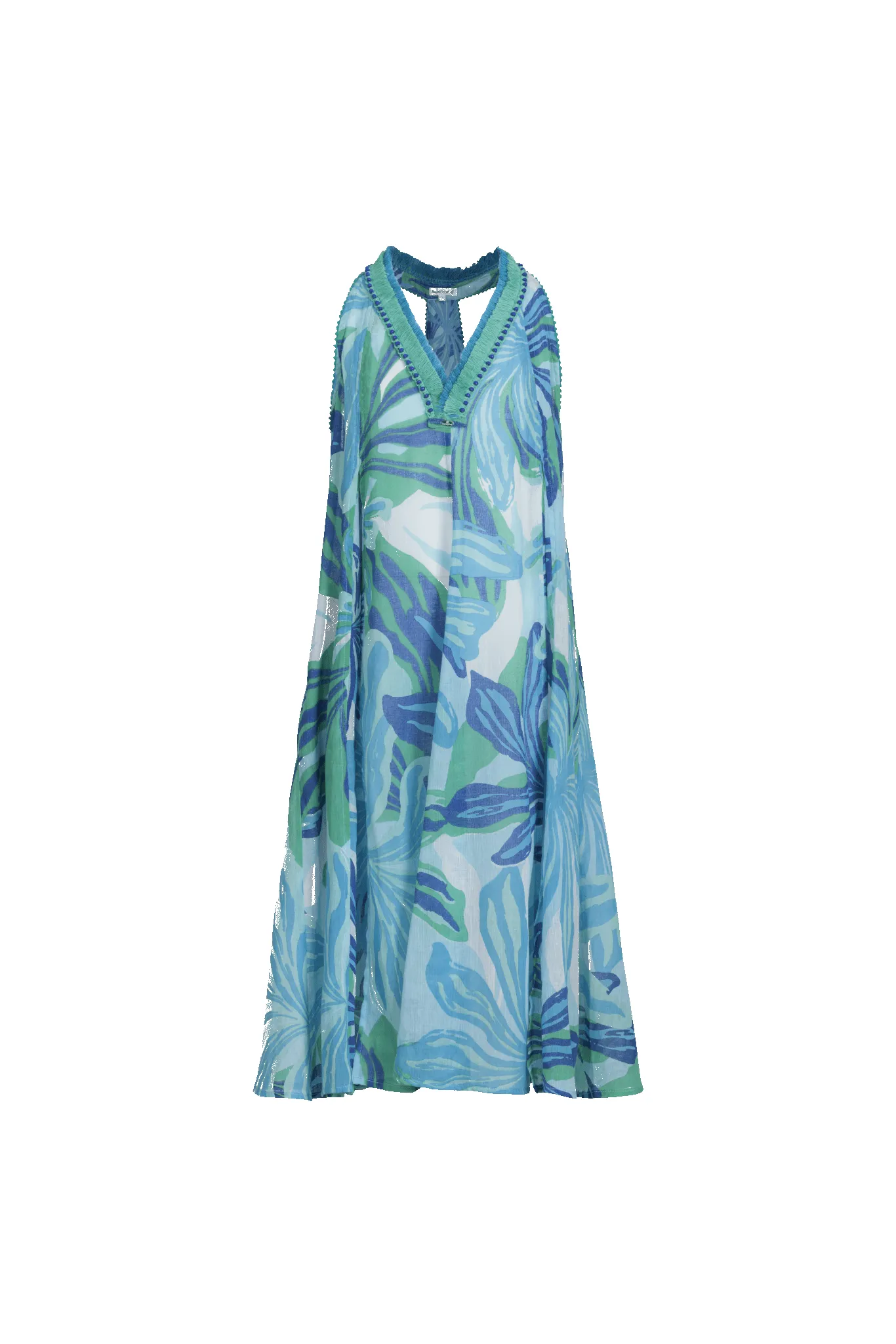 Long Dress Nava for girls - Blue Seaweed sold by Poupette St Barth product image thumbnail 2