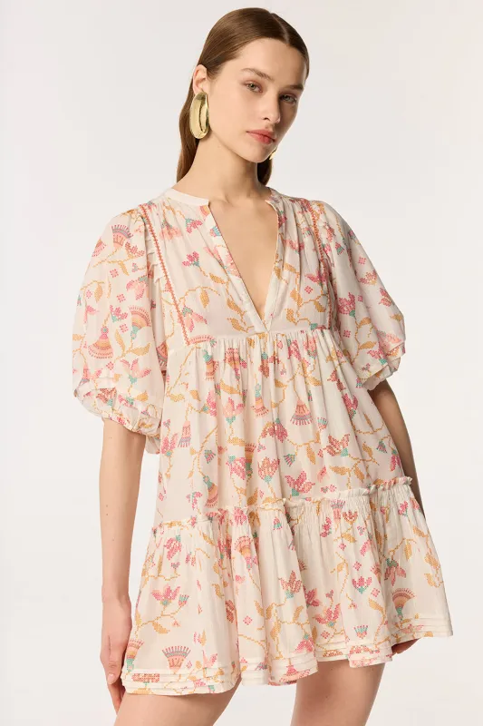 Mini Dress Aria - Pink Ylang Ylang sold by Poupette St Barth