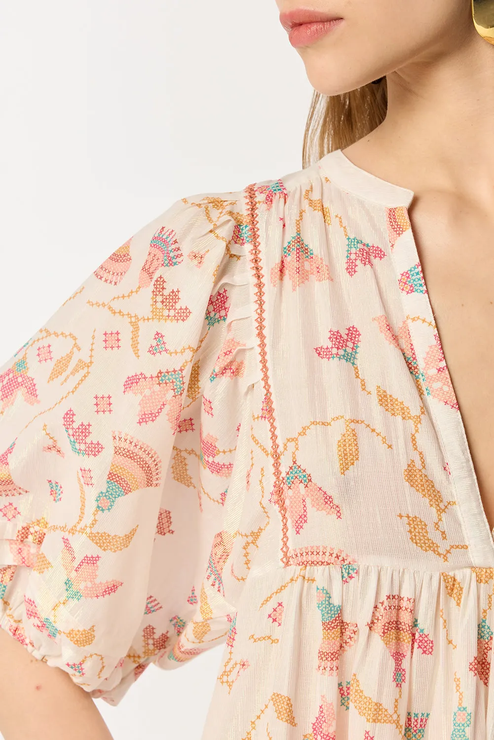 Mini Dress Aria - Pink Ylang Ylang sold by Poupette St Barth product image thumbnail 2