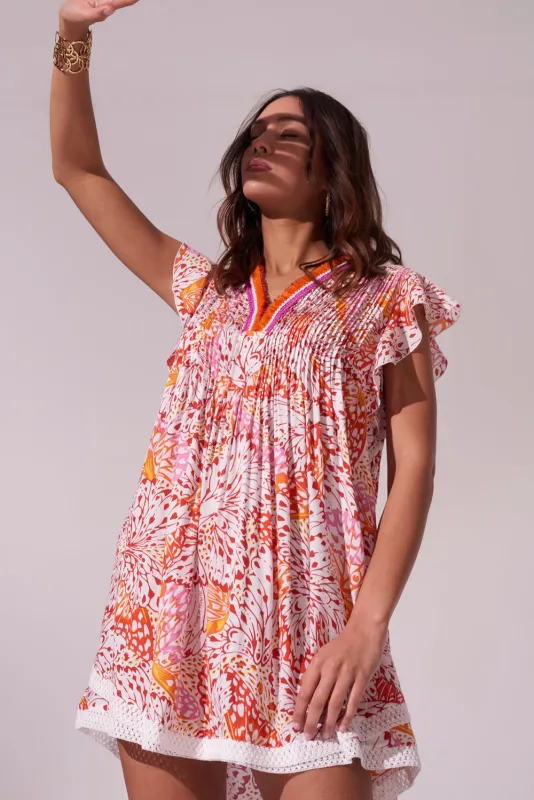 Mini Dress Sasha - Orange Ailes sold by Poupette St Barth