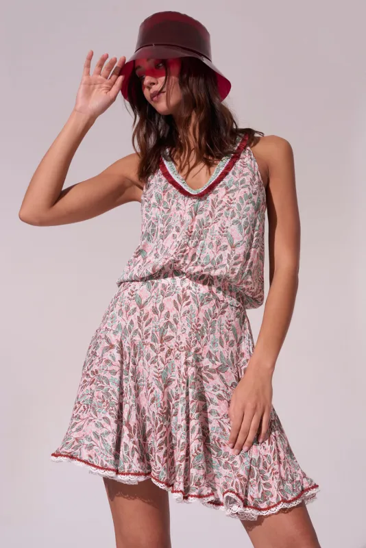 Mini Dress Agathe - Green Feuille sold by Poupette St Barth