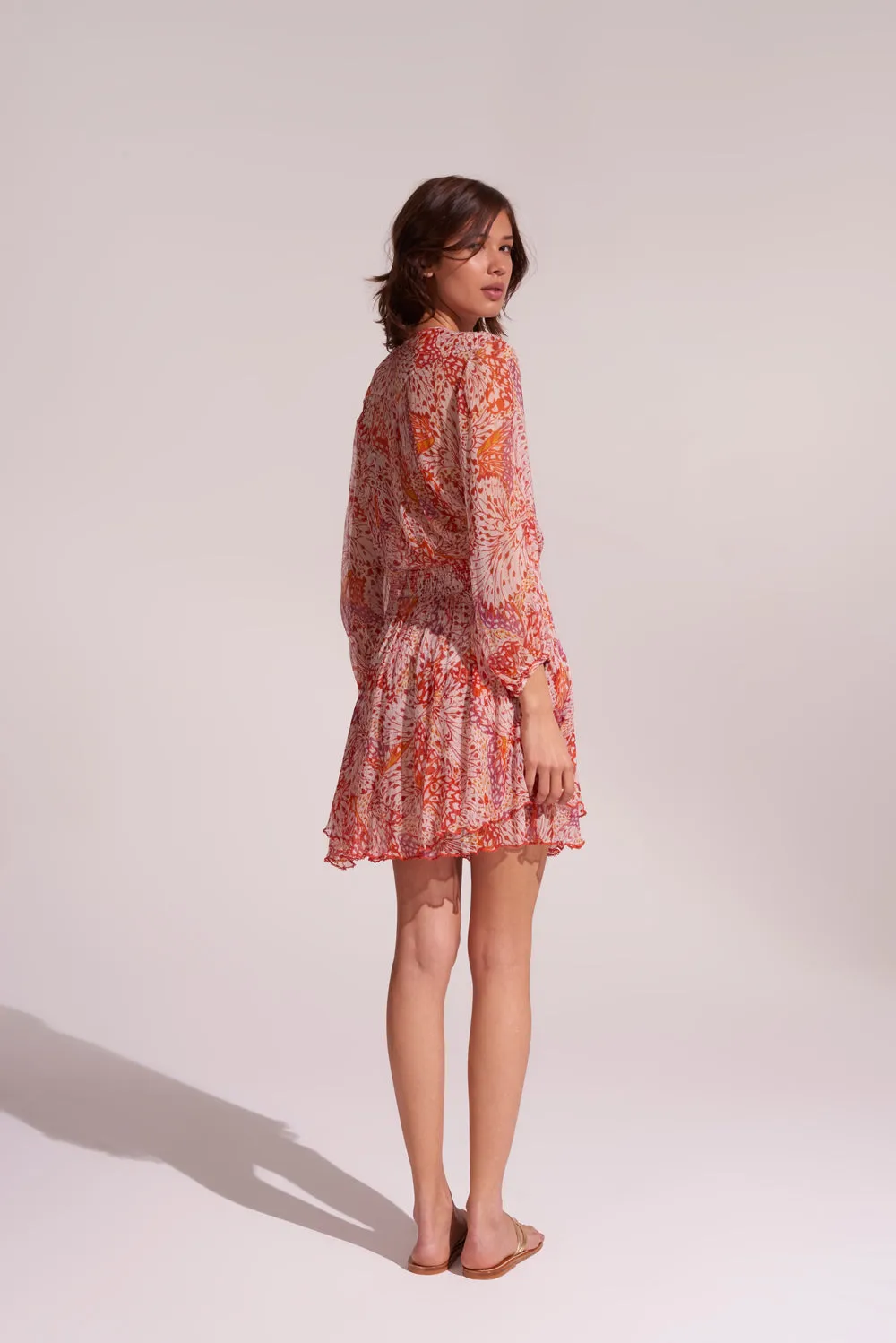 Mini Dress Adela - Orange Ailes sold by Poupette St Barth product image thumbnail 2