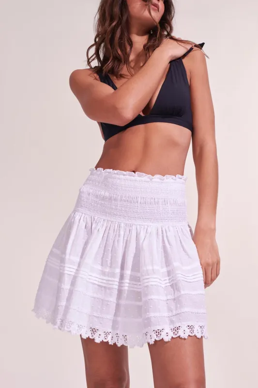 Mini Skirt Galia - White sold by Poupette St Barth