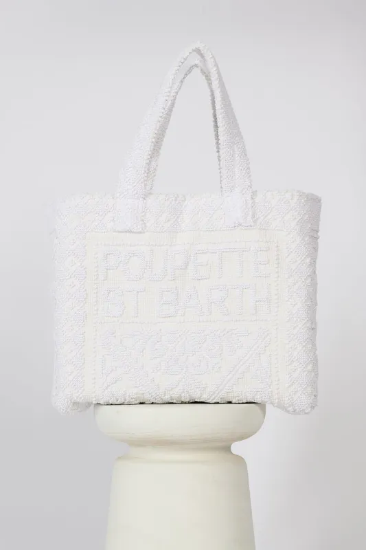Beach Bag Olbia Medium - White sold by Poupette St Barth