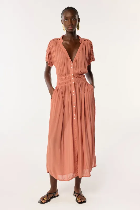 Long Dress Becky - Dusty Pink sold by Poupette St Barth