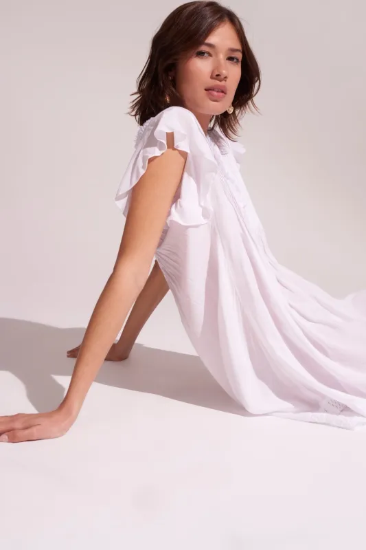 Mini Dress Sasha - Optic White sold by Poupette St Barth