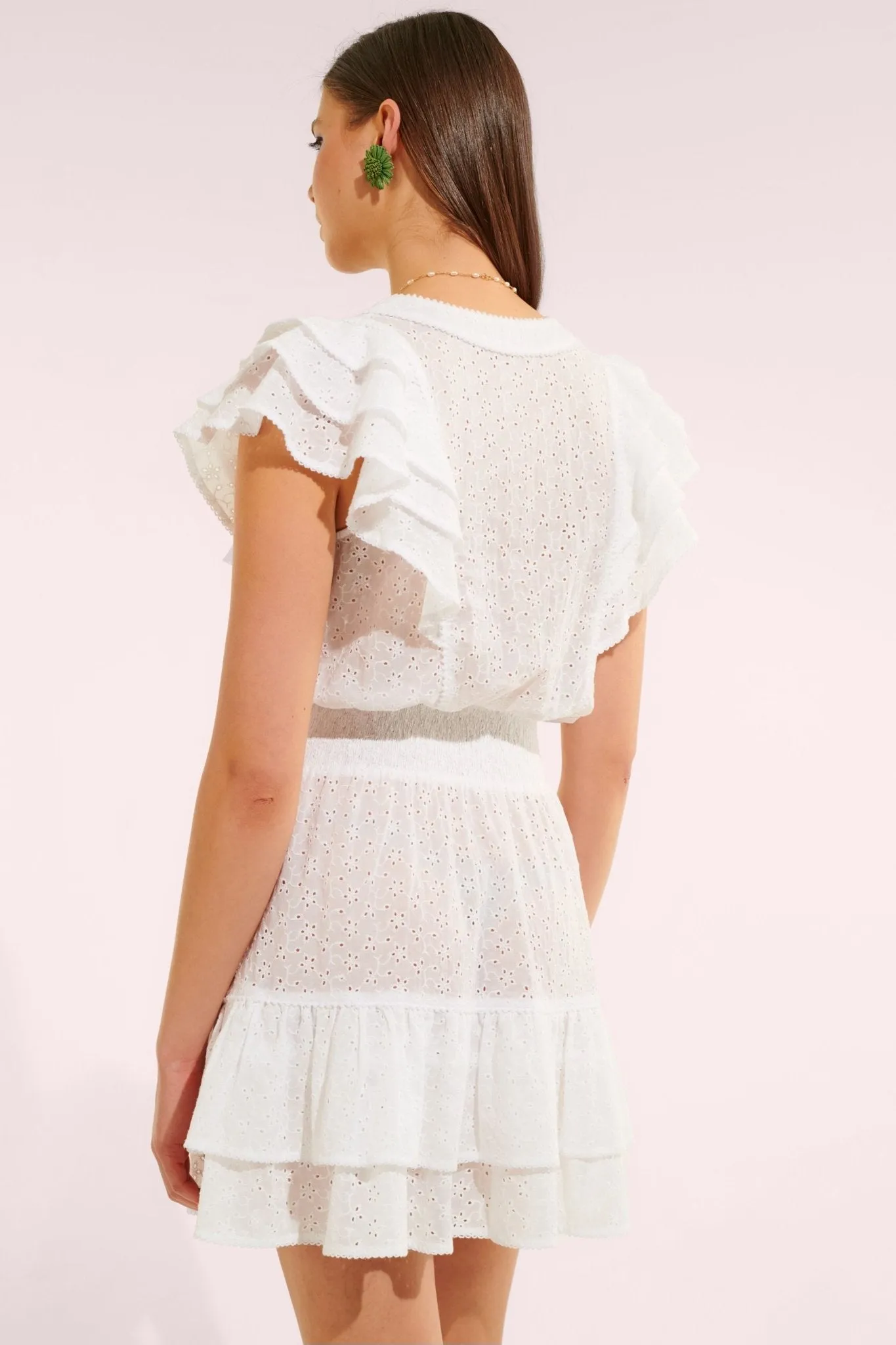 Mini Dress Camila - Optic White sold by Poupette St Barth product image thumbnail 3