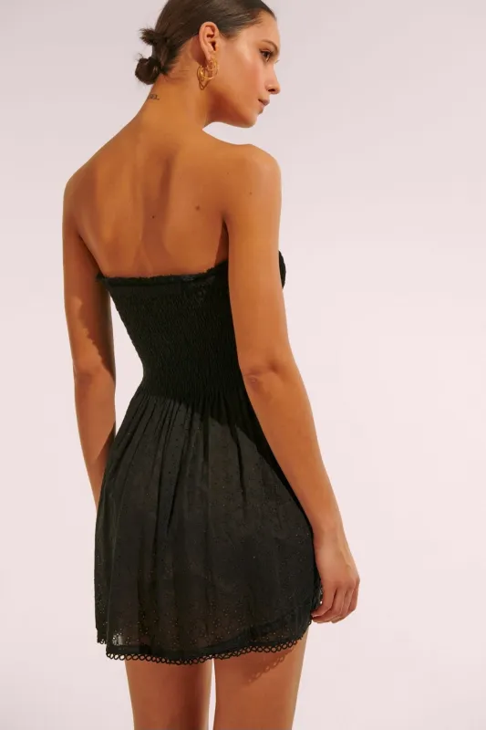 Bandeau Dress Claire - Black sold by Poupette St Barth