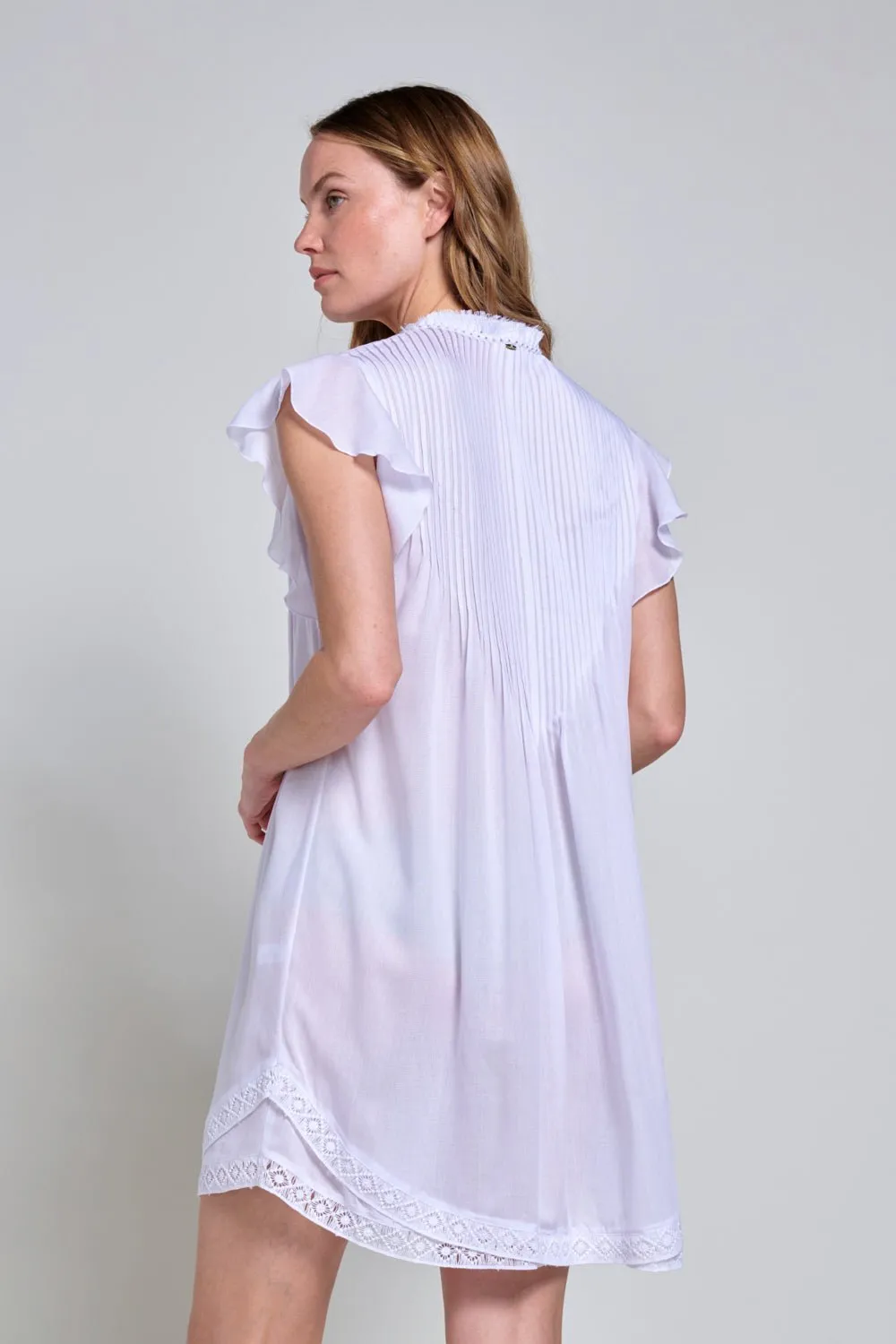 Mini Dress Sasha - Optic White sold by Poupette St Barth product image thumbnail 5