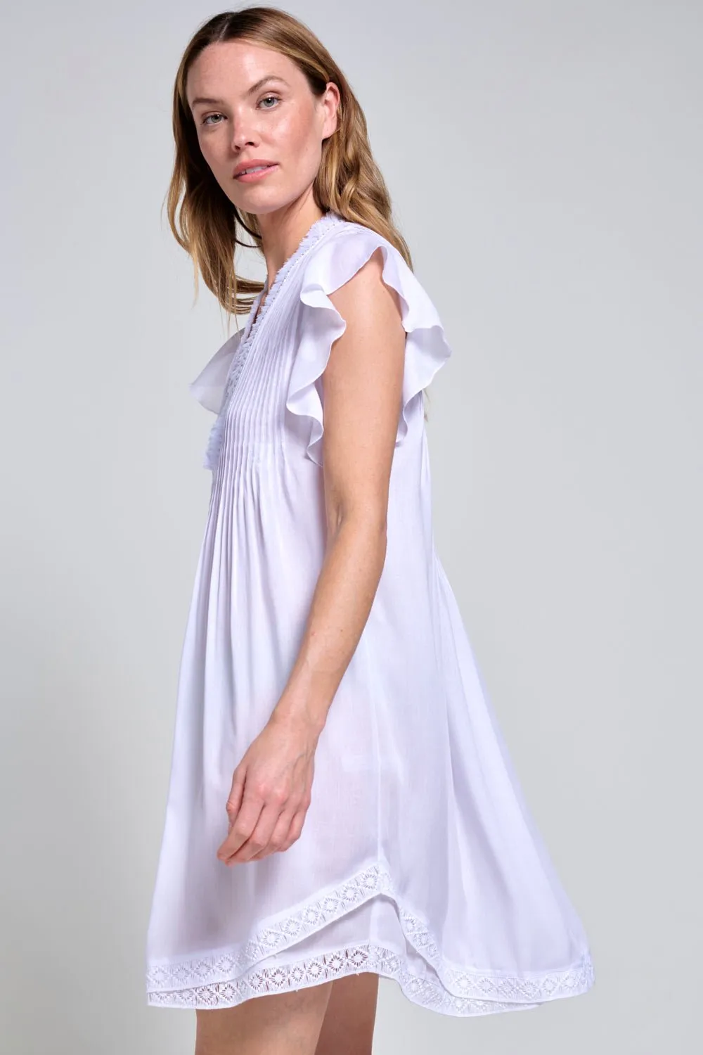 Mini Dress Sasha - Optic White sold by Poupette St Barth product image thumbnail 3