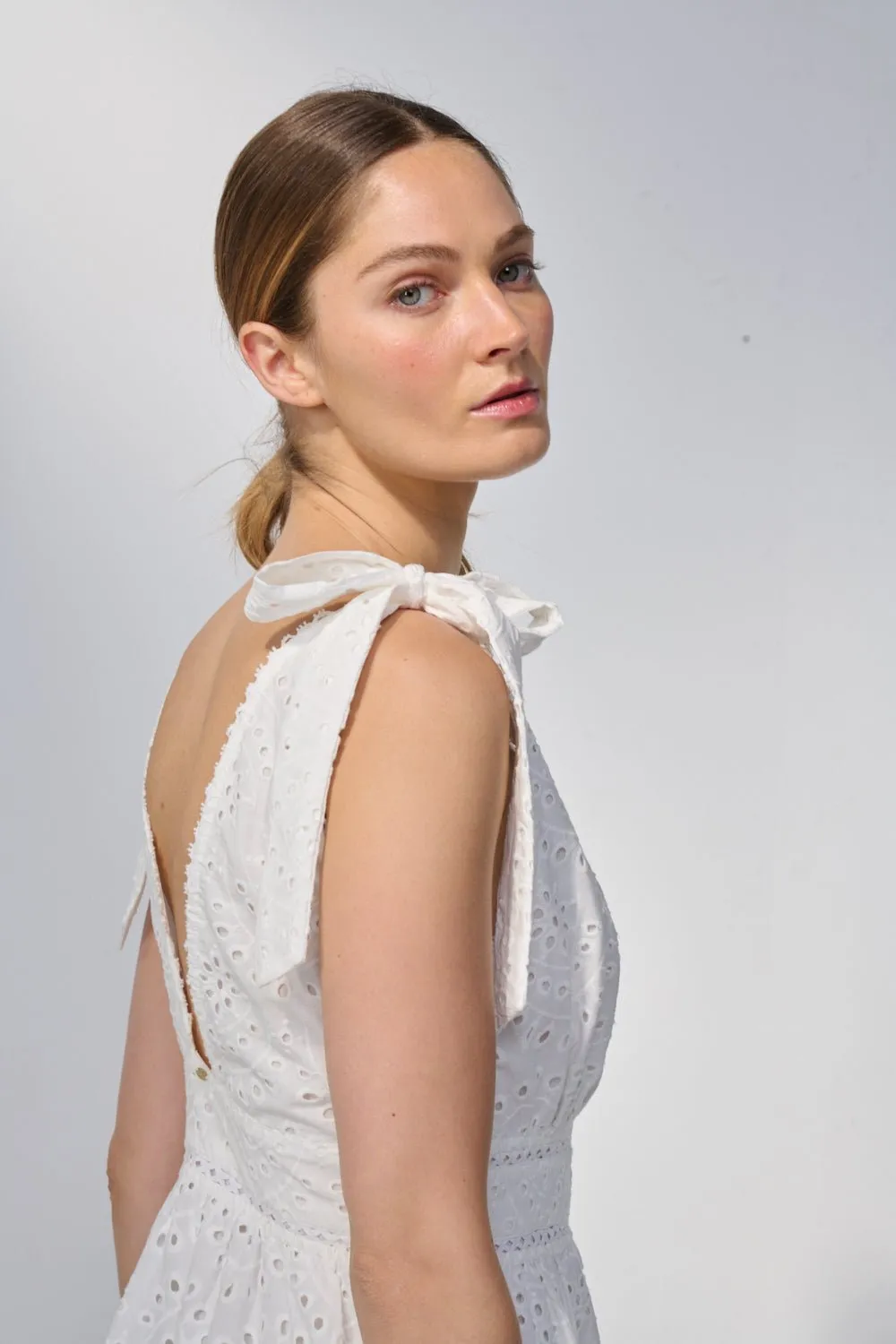 Mini Dress Cara - Natural White sold by Poupette St Barth product image thumbnail 5