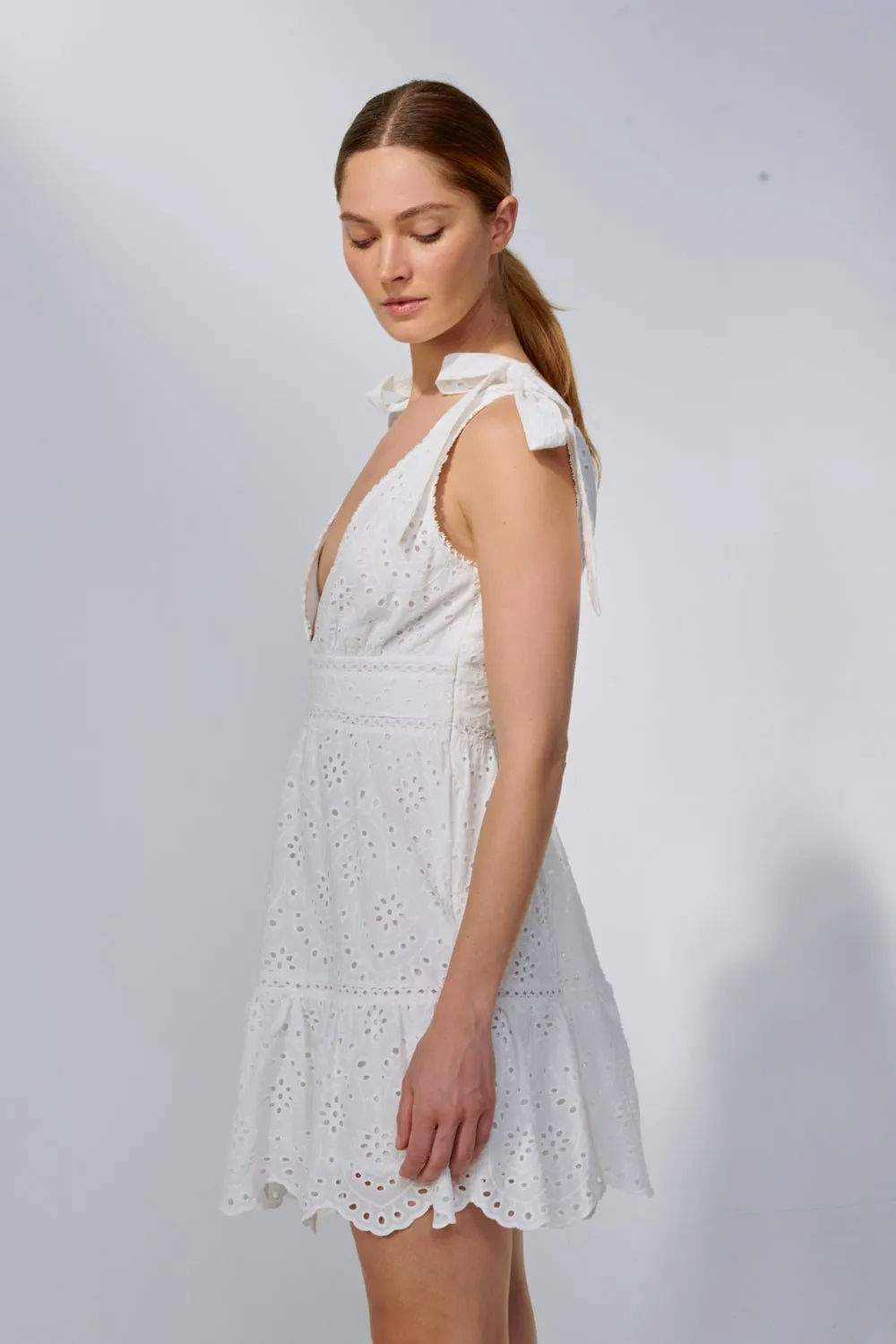 Mini Dress Cara - Natural White sold by Poupette St Barth product image thumbnail 2