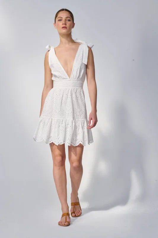 Mini Dress Cara - Natural White sold by Poupette St Barth