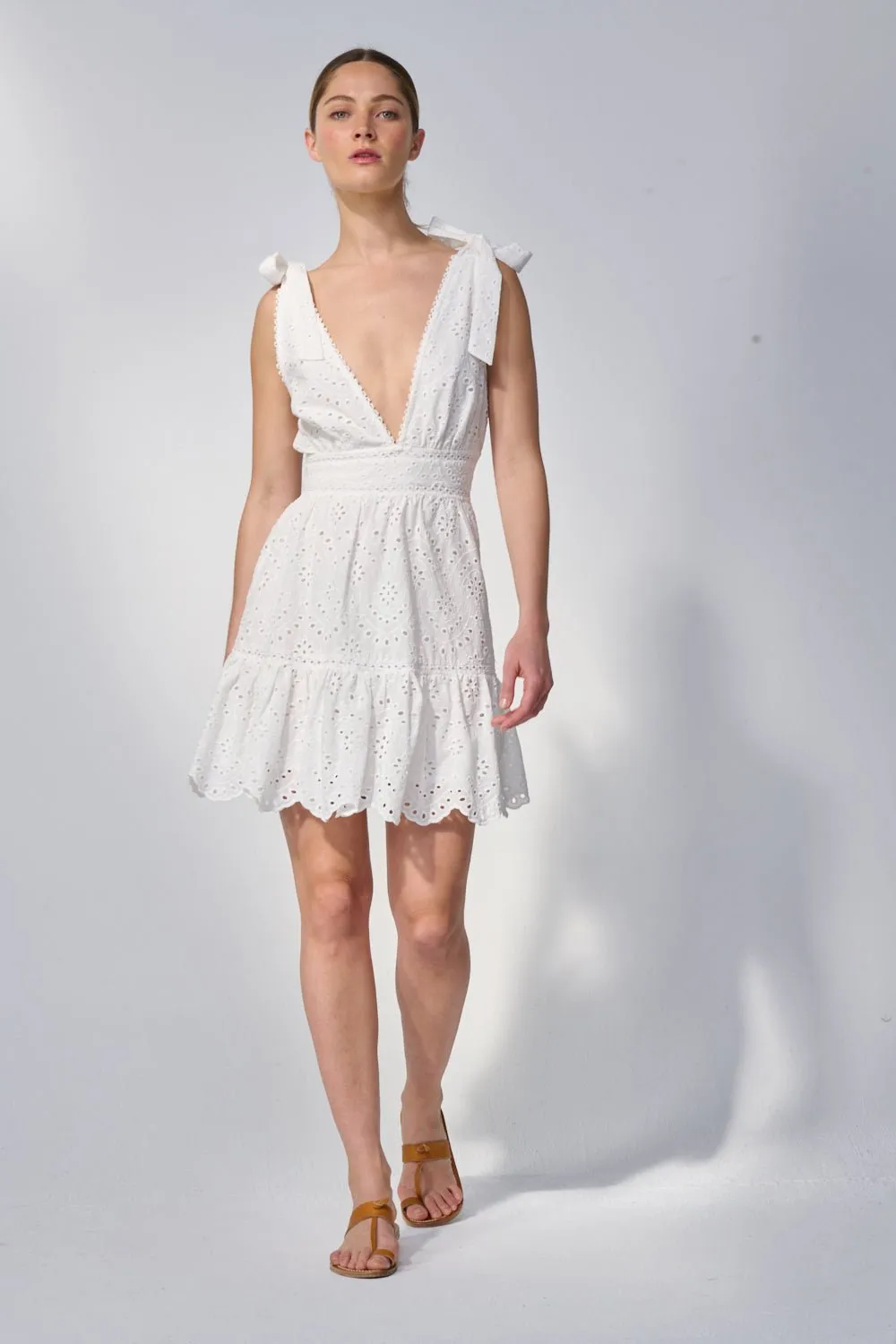 Mini Dress Cara - Natural White sold by Poupette St Barth