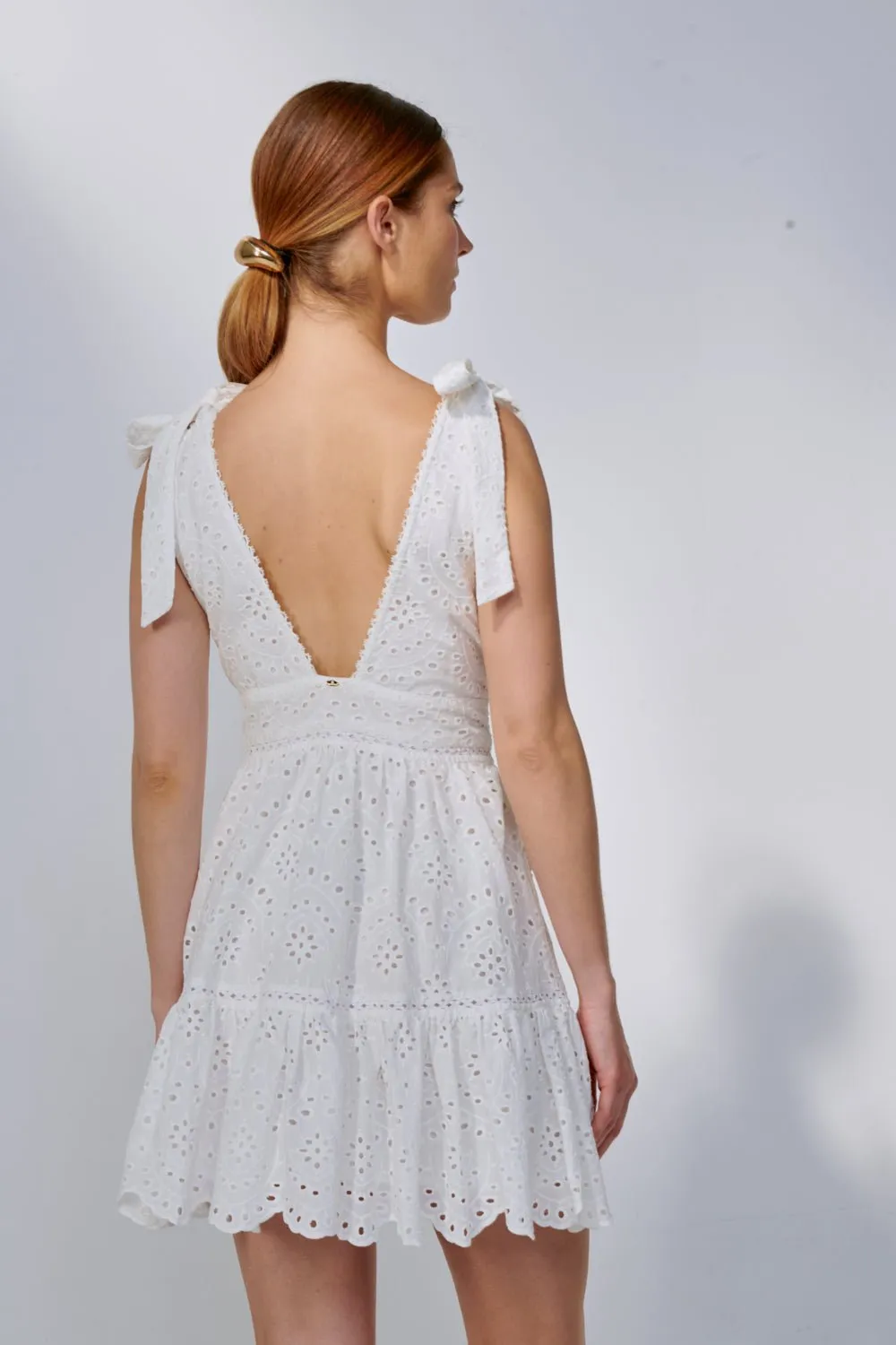 Mini Dress Cara - Natural White sold by Poupette St Barth product image thumbnail 3