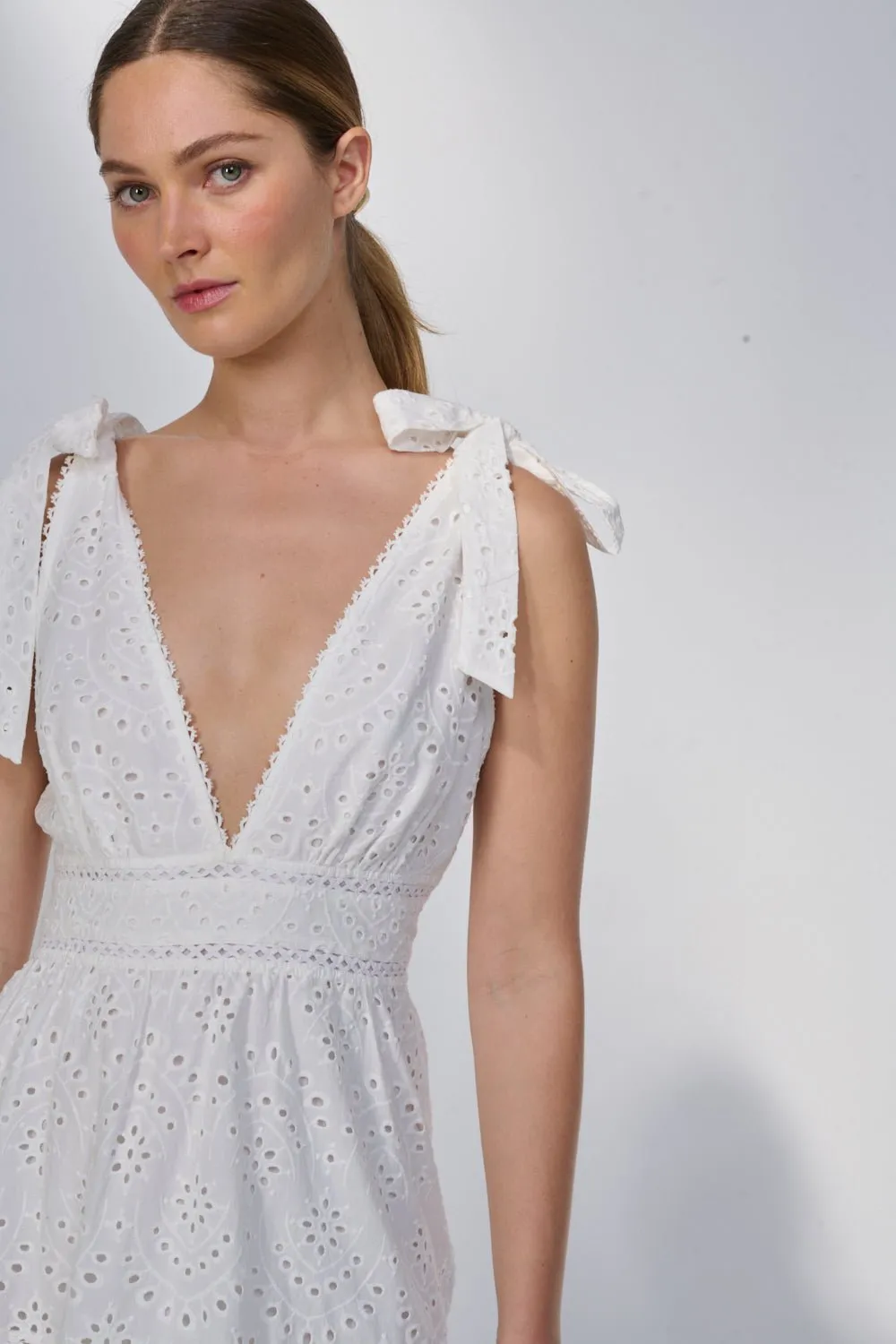 Mini Dress Cara - Natural White sold by Poupette St Barth product image thumbnail 4