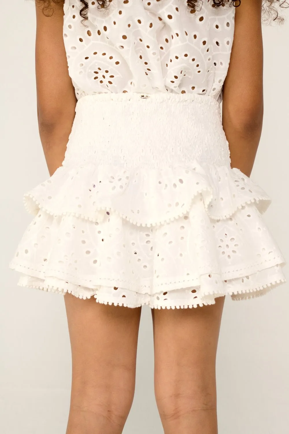 Mini Skirt Alizee for girls - Natural White sold by Poupette St Barth product image thumbnail 5