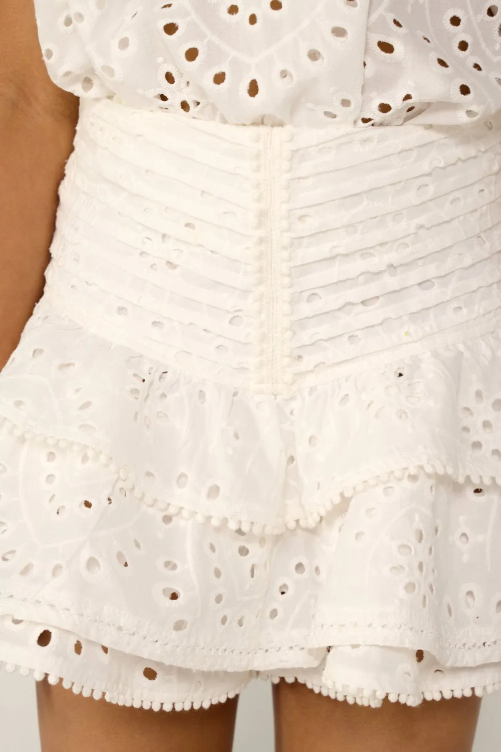 Mini Skirt Alizee for girls - Natural White sold by Poupette St Barth product image thumbnail 4