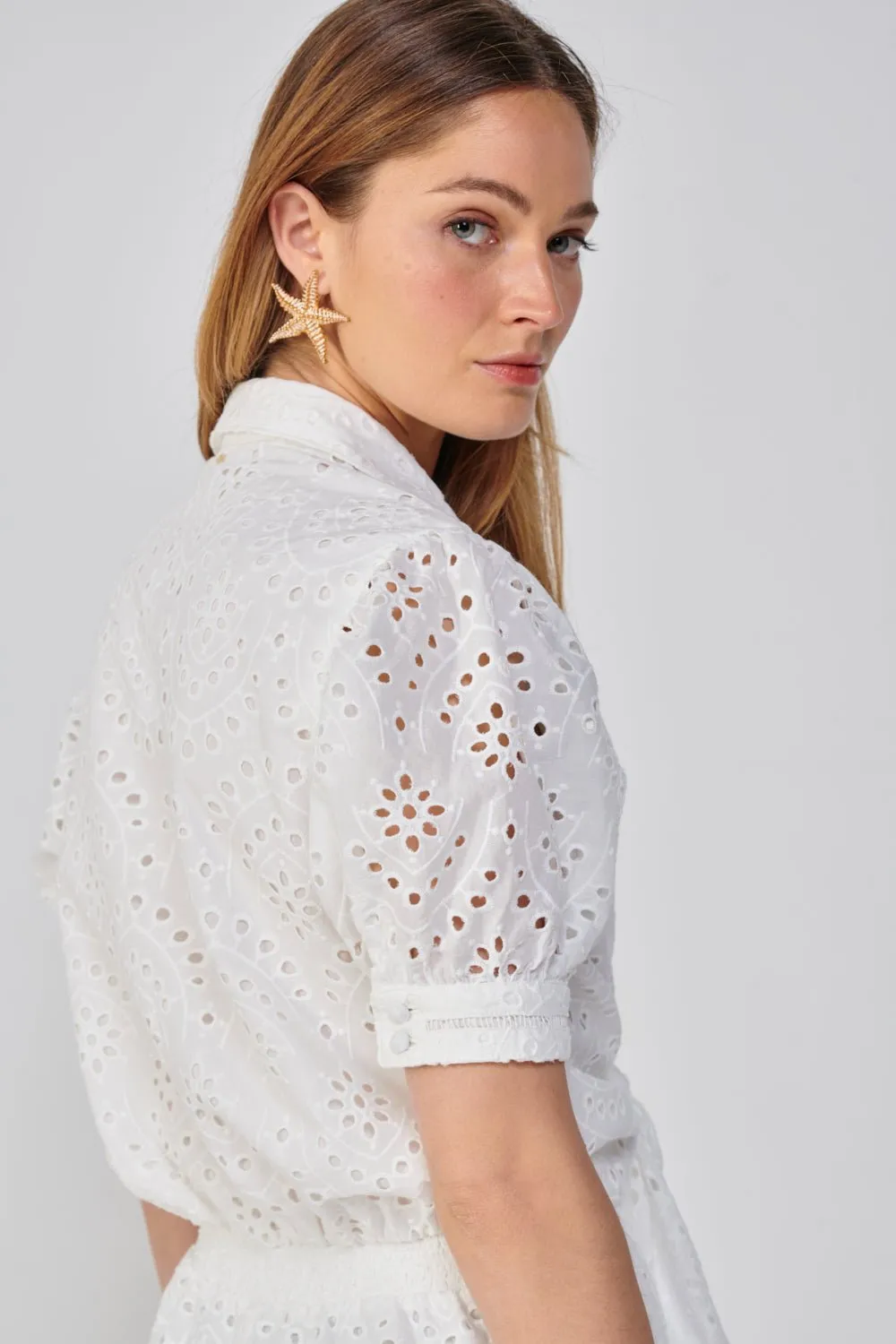 Short Jumpsuit Livia - Natural White sold by Poupette St Barth product image thumbnail 5