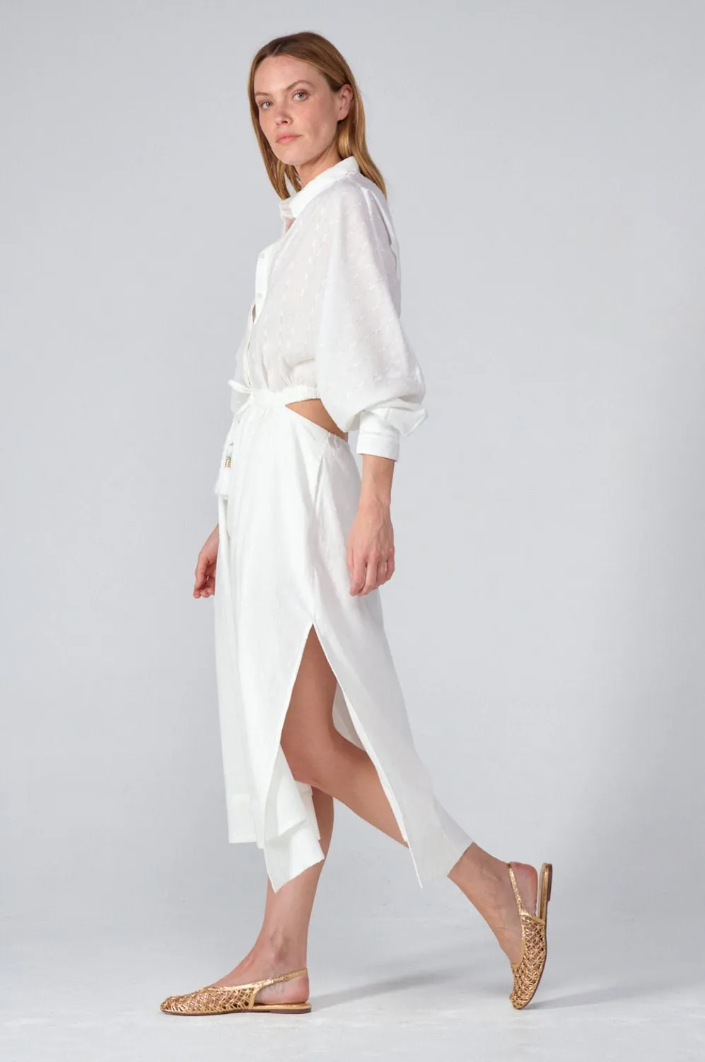 Long Dress Sunniva - Natural White sold by Poupette St Barth product image thumbnail 3