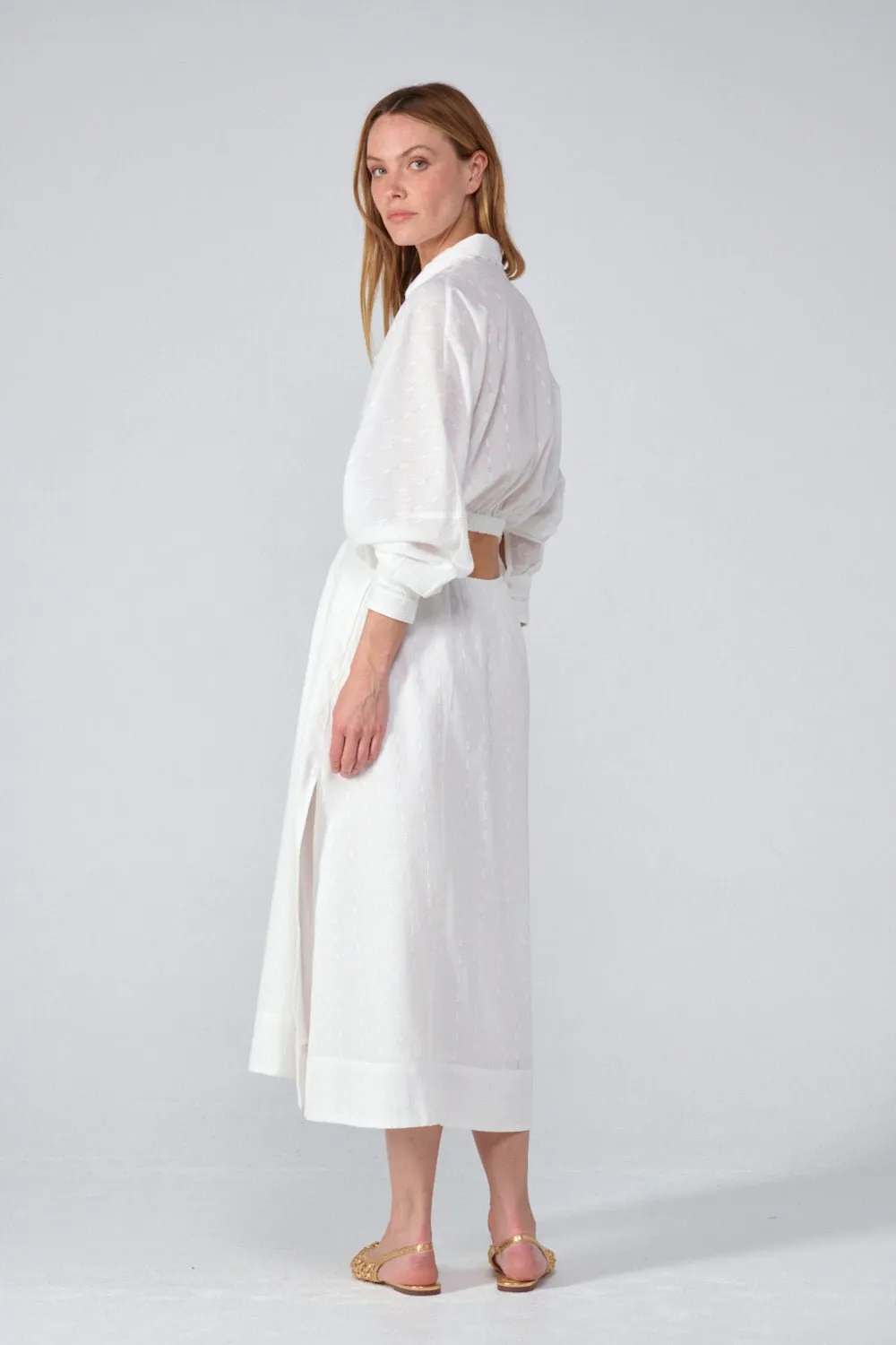 Long Dress Sunniva - Natural White sold by Poupette St Barth product image thumbnail 4