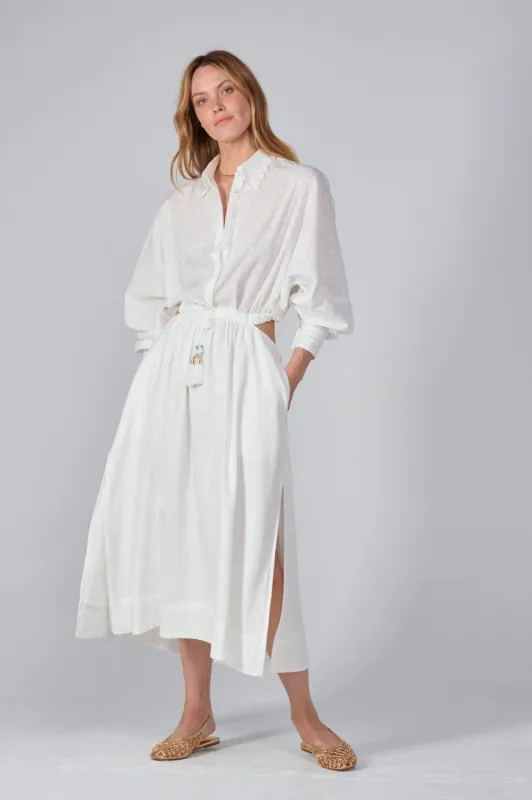 Long Dress Sunniva - Natural White sold by Poupette St Barth