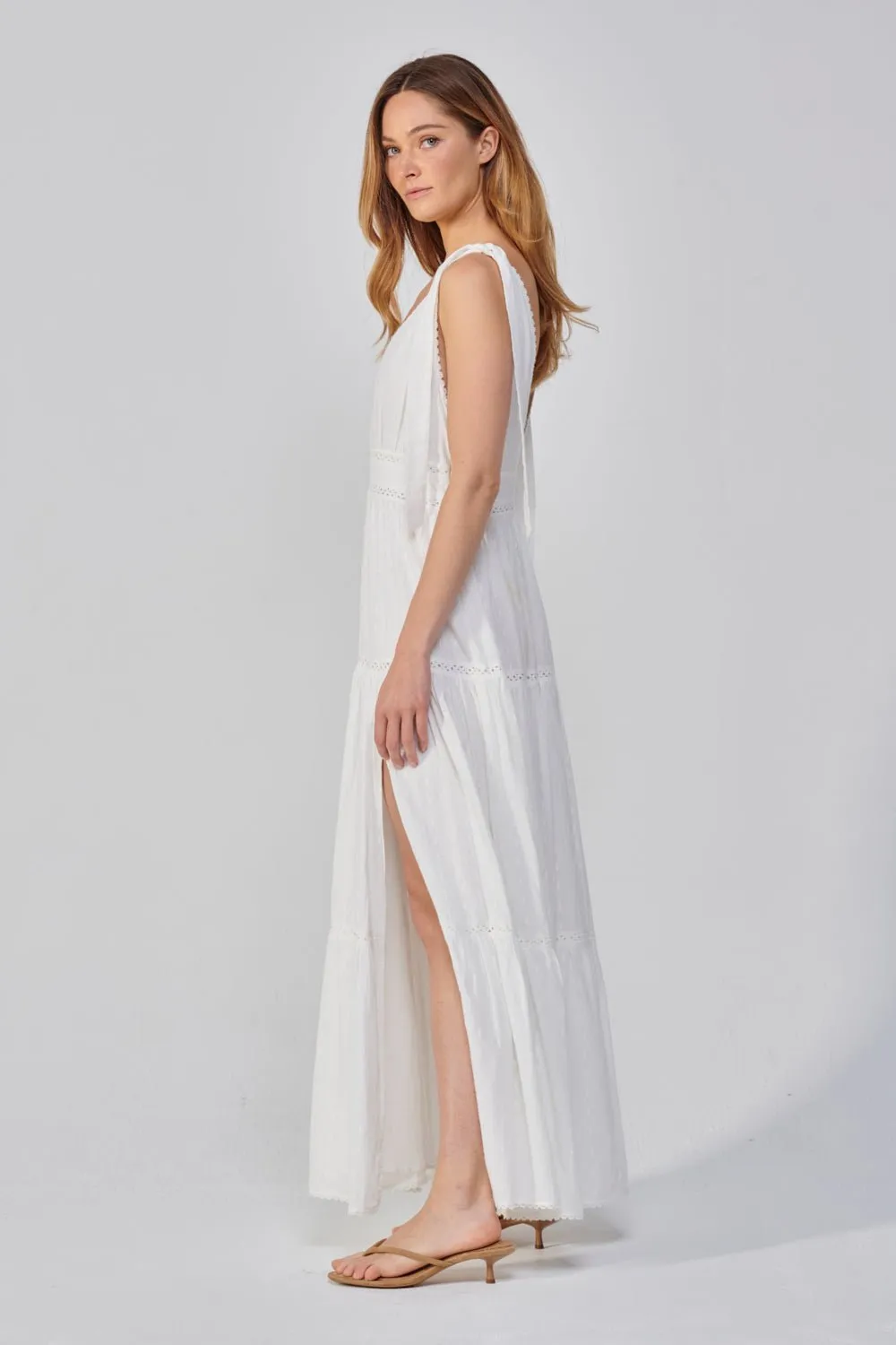 Long Dress Perla - Natural White sold by Poupette St Barth product image thumbnail 4