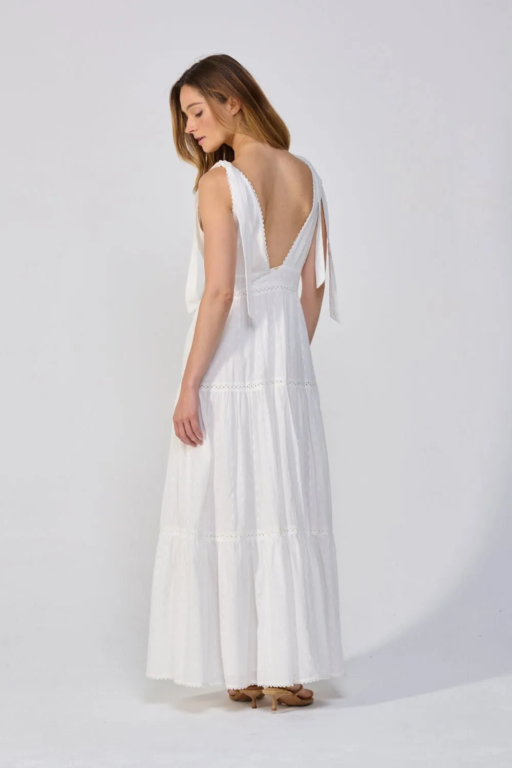Long Dress Perla - Natural White sold by Poupette St Barth product image thumbnail 5