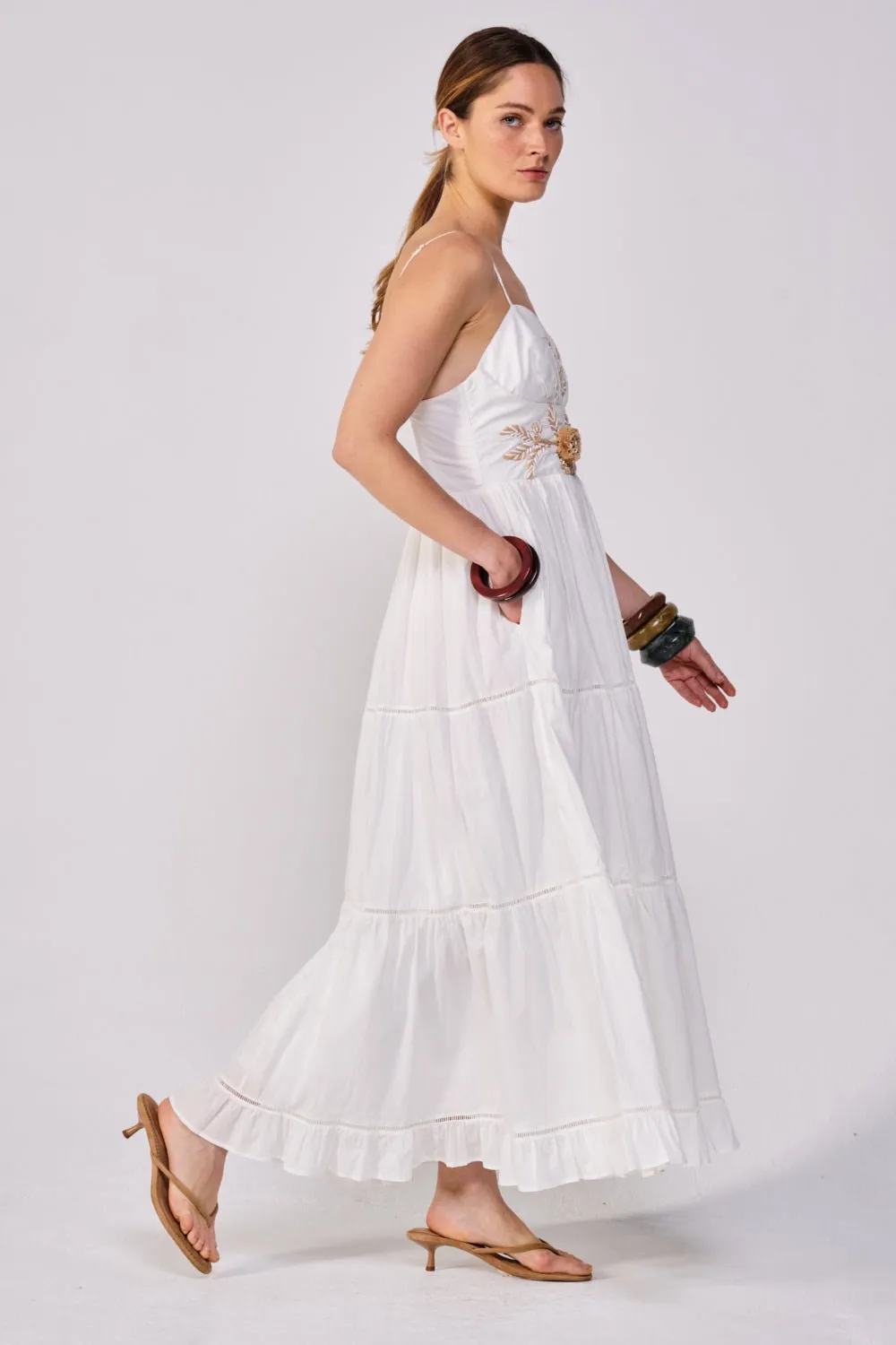 Long Dress Milena - Natural White Provence sold by Poupette St Barth product image thumbnail 5