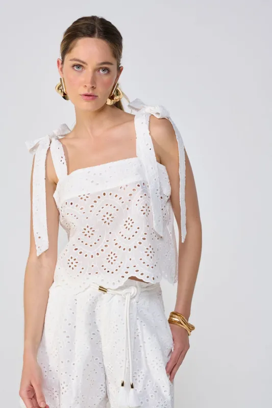 Top Noa - Natural White sold by Poupette St Barth