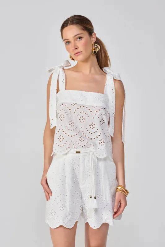 Short Chantal - Natural White sold by Poupette St Barth