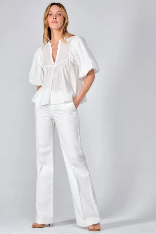 Blouse Flores - Natural White sold by Poupette St Barth