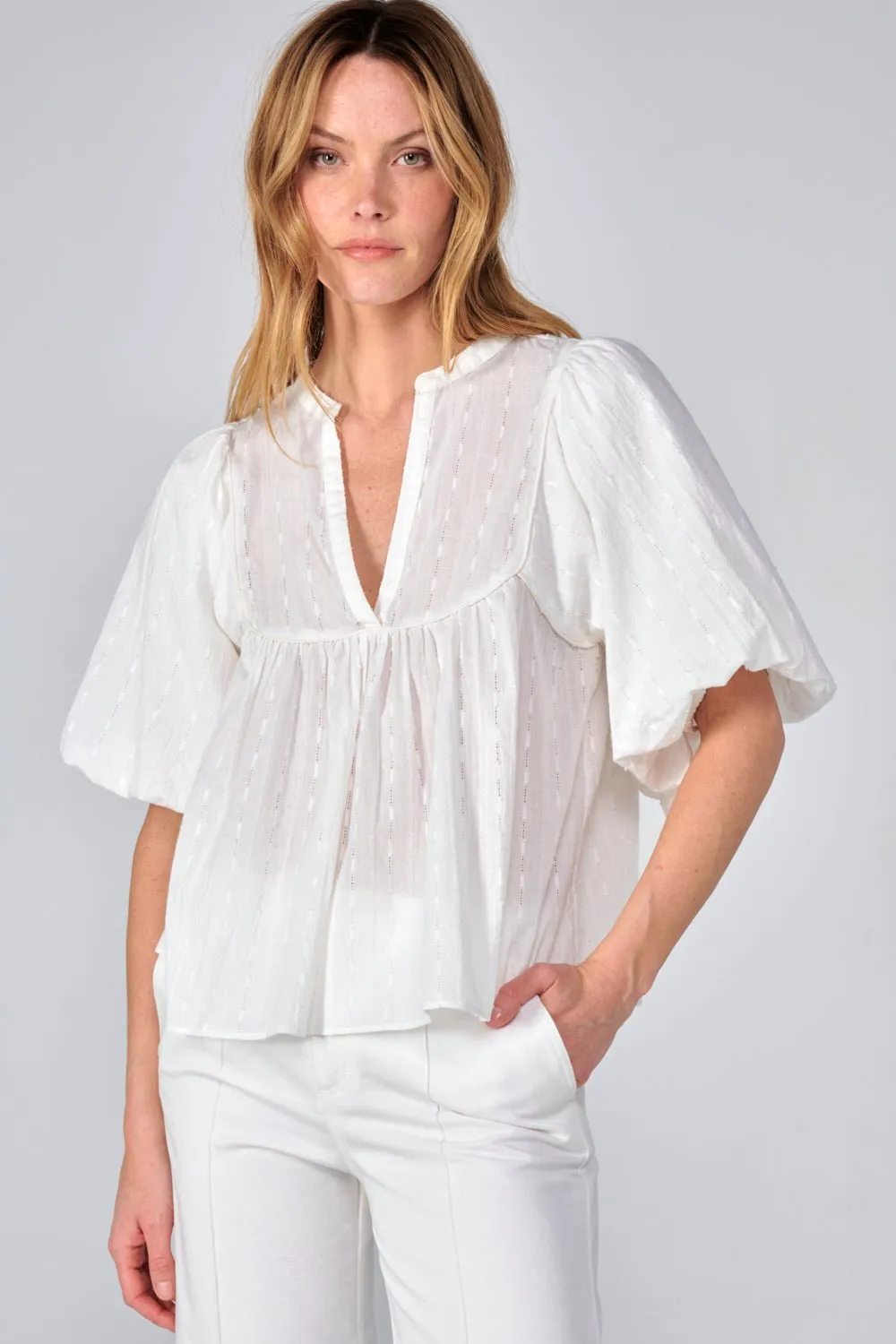 Blouse Flores - Natural White sold by Poupette St Barth product image thumbnail 3
