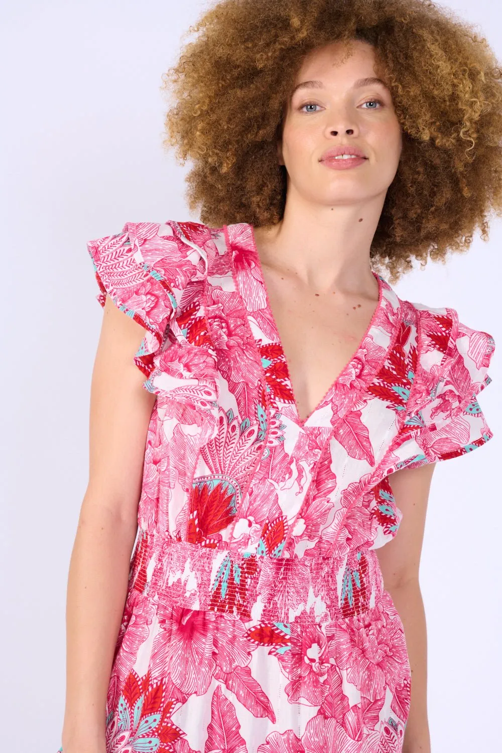 Mini Dress Camila - Pink Padang sold by Poupette St Barth product image thumbnail 3