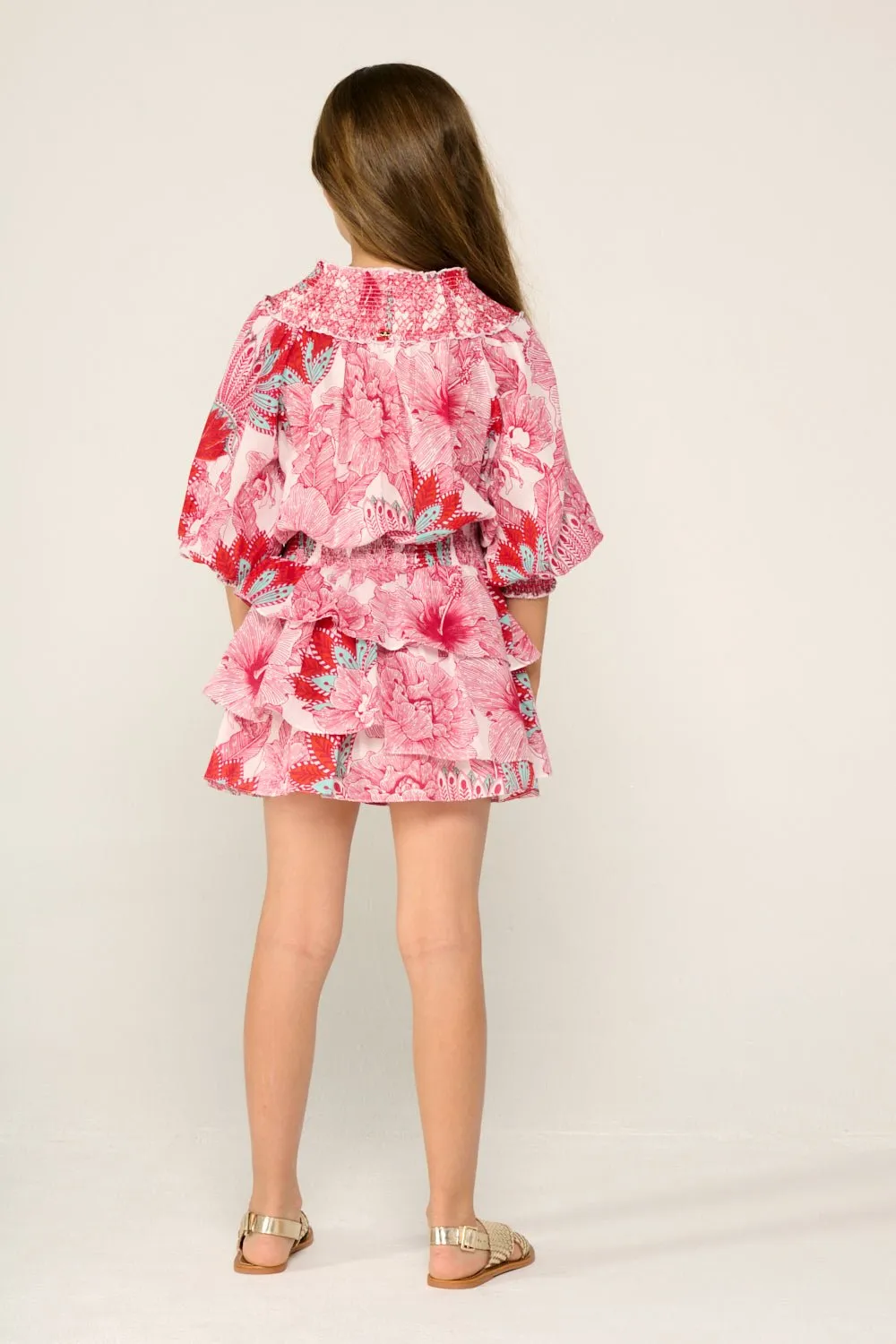 Mini Dress Anna for girls - Pink Padang sold by Poupette St Barth product image thumbnail 5