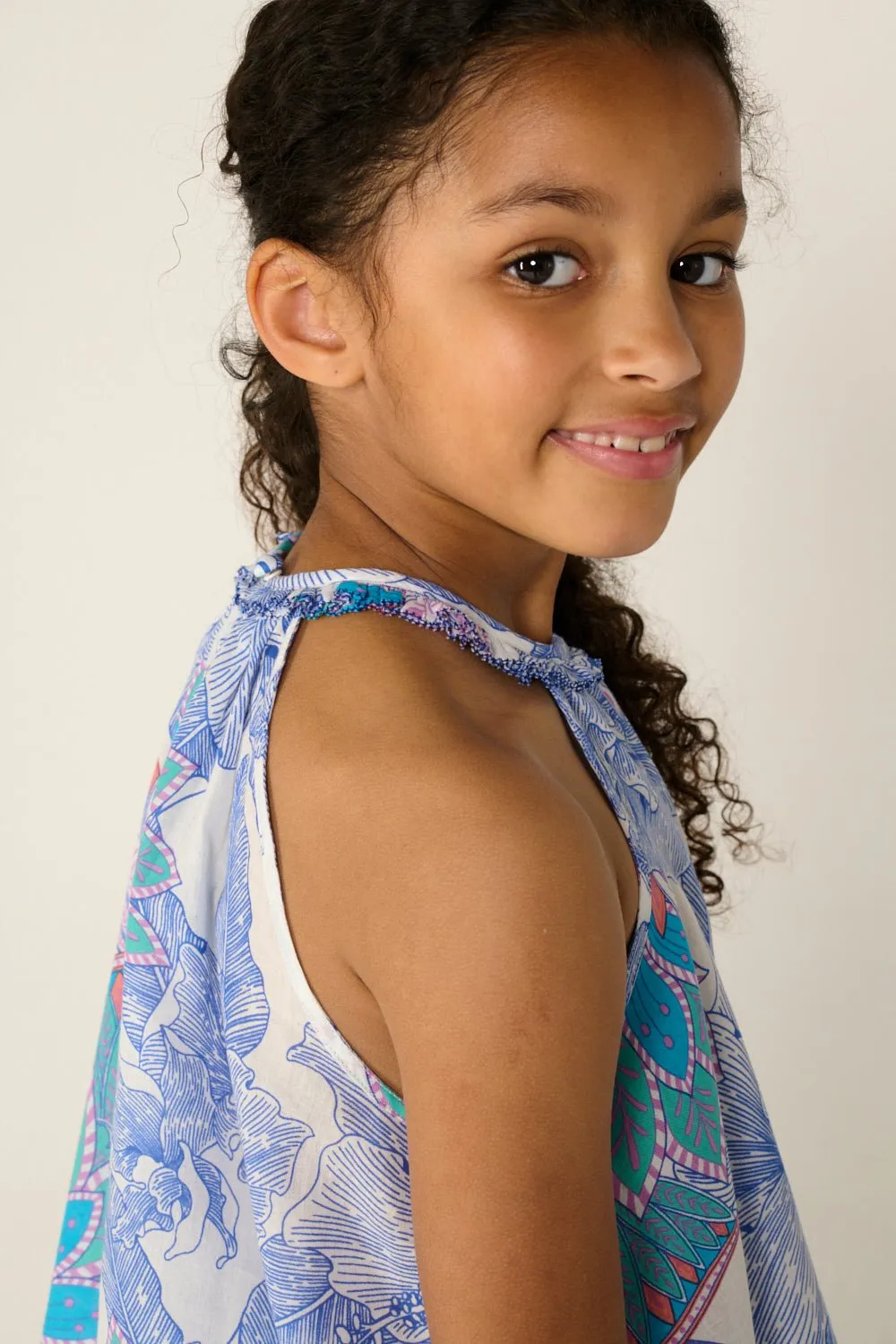 Top Cleo for girls - Blue Padang sold by Poupette St Barth product image thumbnail 3