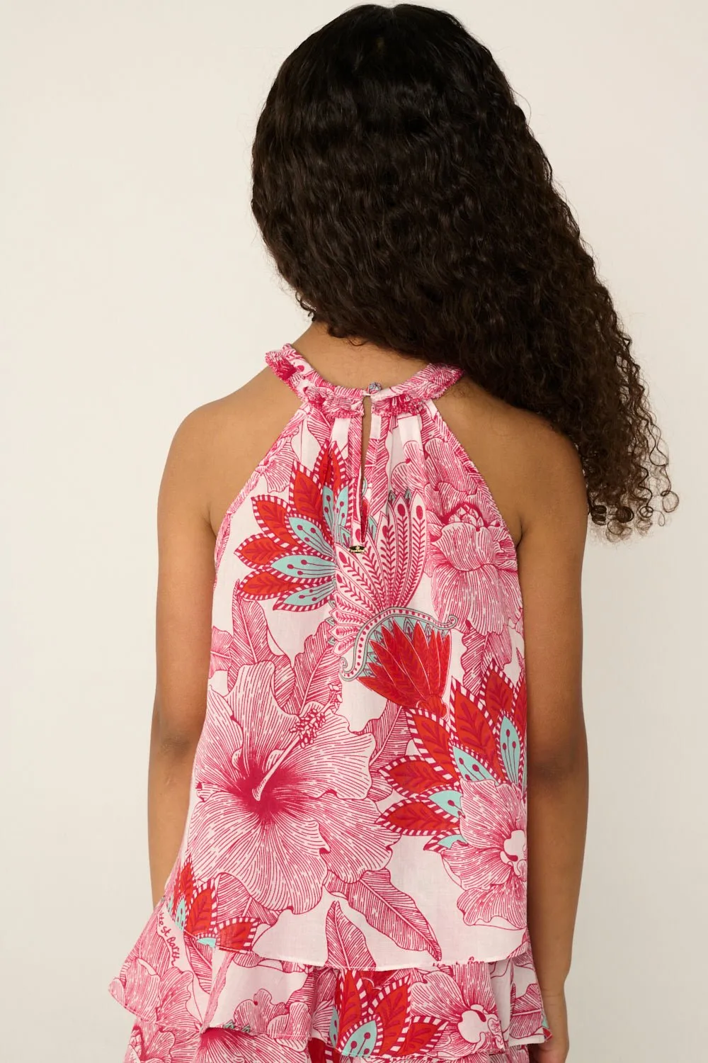 Top Cleo for girls - Pink Padang sold by Poupette St Barth product image thumbnail 4