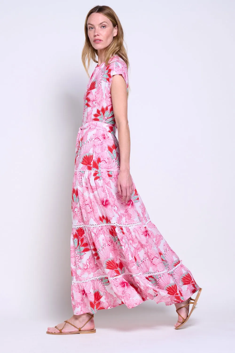 Long Dress Kora - Pink Padang sold by Poupette St Barth product image thumbnail 3