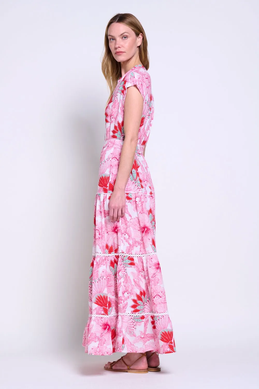 Long Dress Kora - Pink Padang sold by Poupette St Barth product image thumbnail 4