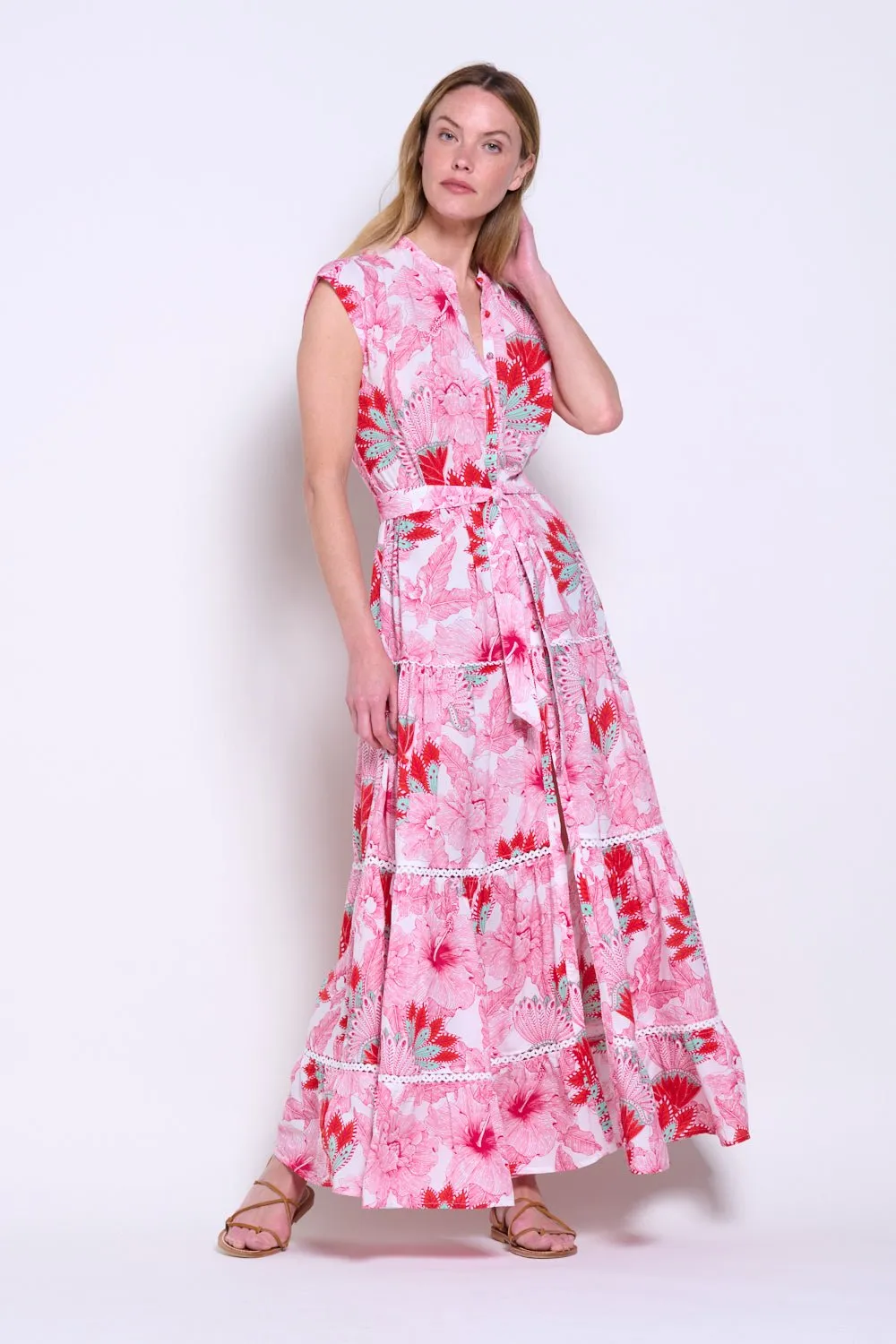 Long Dress Kora - Pink Padang sold by Poupette St Barth