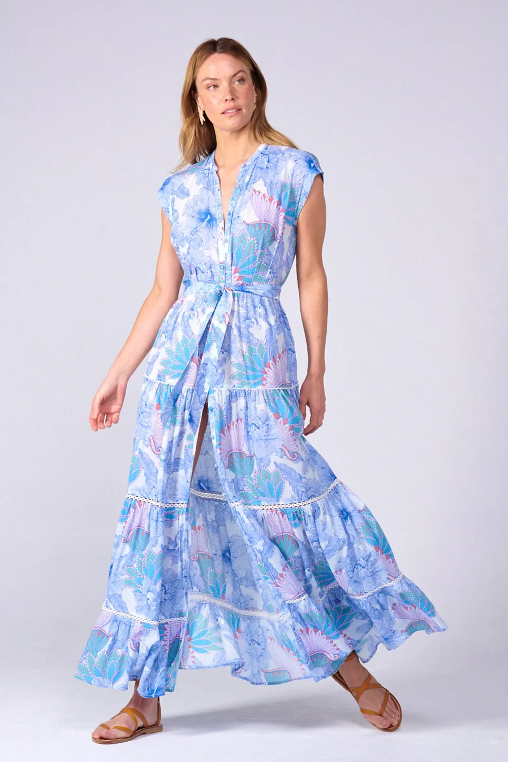 Long Dress Kora - Blue Padang sold by Poupette St Barth