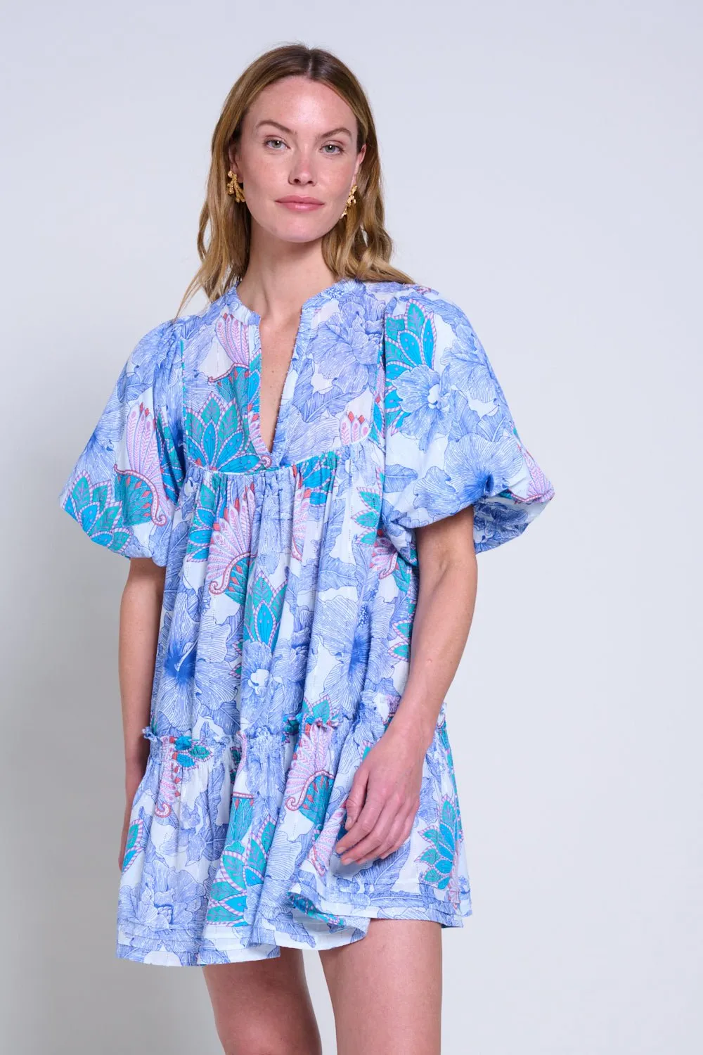 Mini Dress Cruz - Blue Padang sold by Poupette St Barth product image thumbnail 3