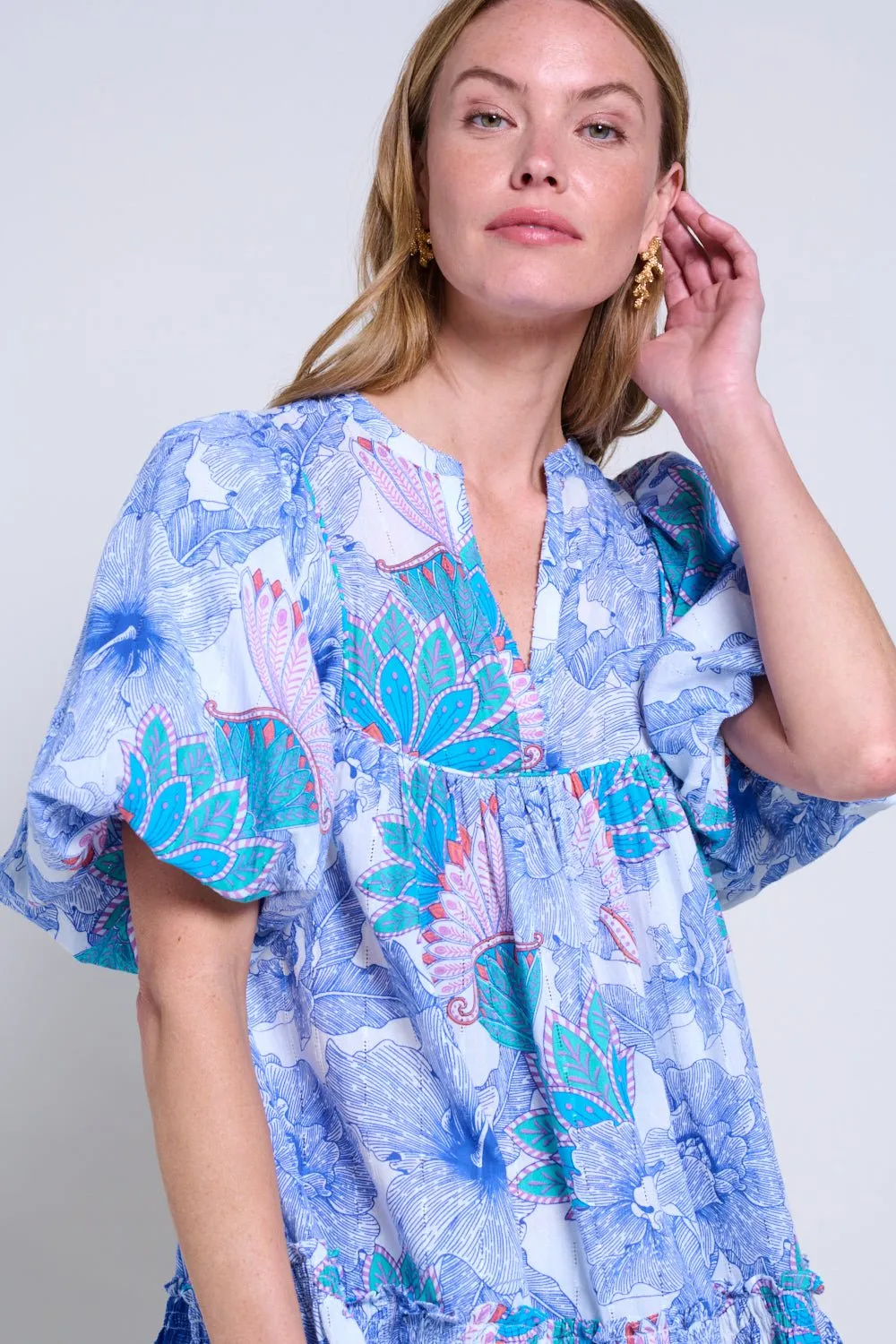 Mini Dress Cruz - Blue Padang sold by Poupette St Barth product image thumbnail 2