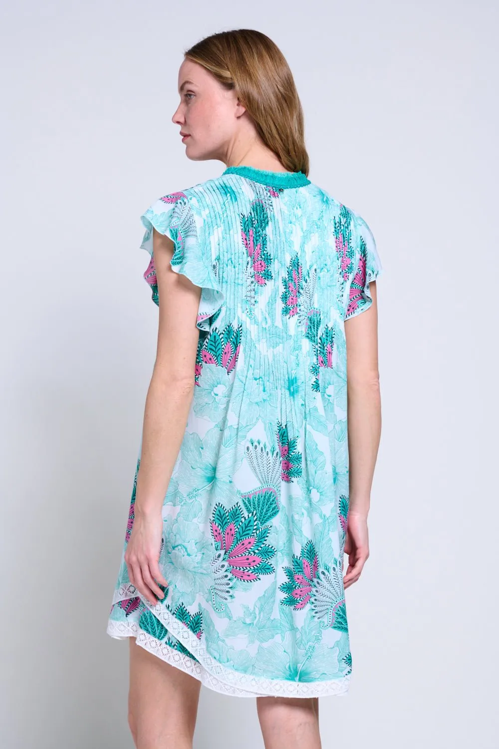Mini Dress Sasha - Green Padang sold by Poupette St Barth product image thumbnail 5