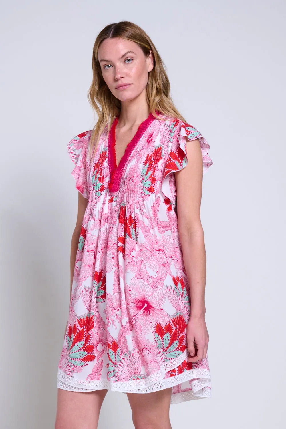 Mini Dress Sasha - Pink Padang sold by Poupette St Barth